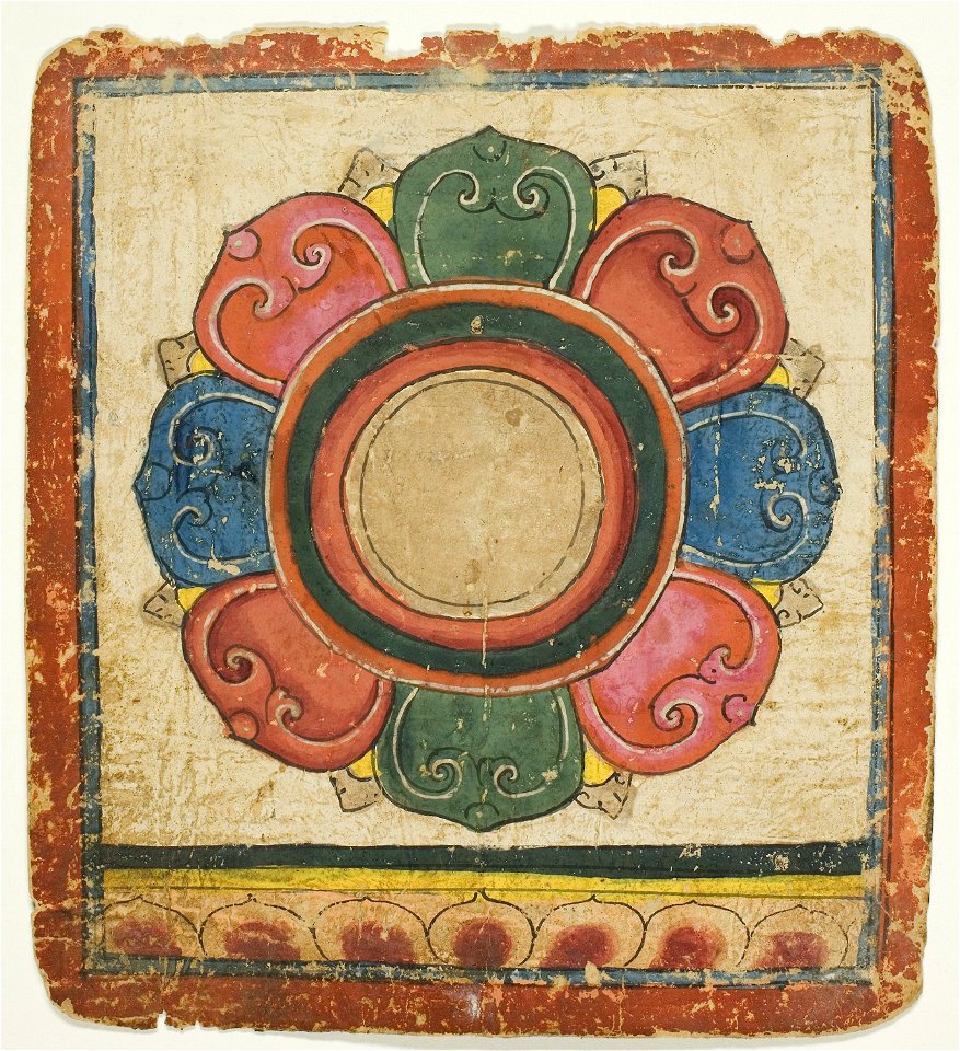 Anonymous - Lotus from a Set of Initiation Cards (Tsakali) - 1995.204.1 - Art Institute of Chicago