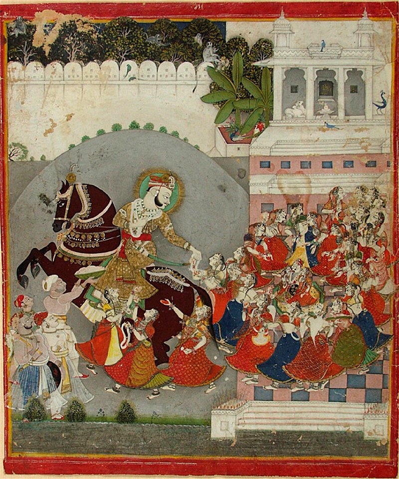 Anonymous - Maharao Ram Singh (r. 1827-66) Celebrating Diwali - 1995.103 - Arthur M. Sackler Museum