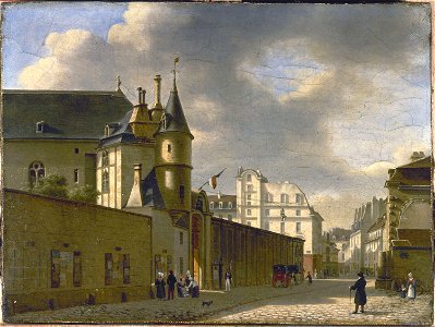 Anonymous - Le portail de l'hôtel de Clisson et la rue des Archives, vers 1840 - P1439 - Musée Carnavalet