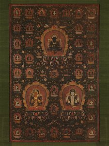 Anonymous - Mandala of Vajradhara, Manjushri and Sadakshari -Lokeshvara - 1985.392.2 - Metropolitan Museum of Art
