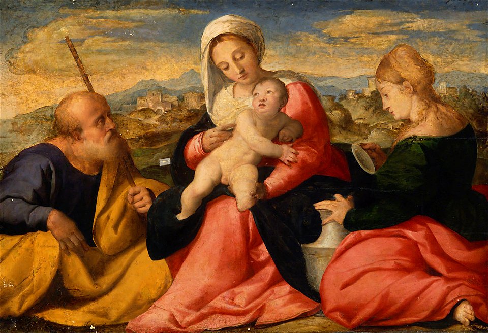 Anonymous - Maria mit Kind und den Heiligen Joseph und Magdalena - GG 2161 - Kunsthistorisches Museum