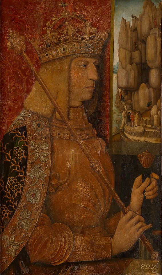 Anonymous - Maximilian I. (1459-1519), Bildnis in halber Figur mit der Martinswand - GG 2599 - Kunsthistorisches Museum