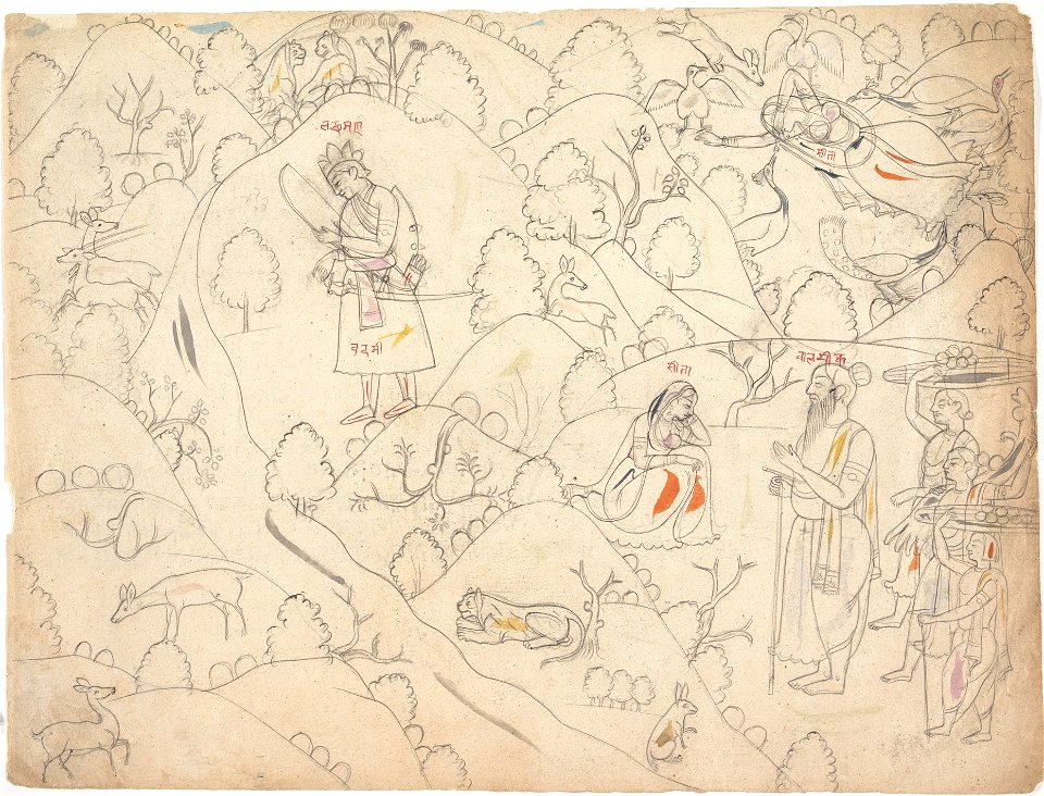 Anonymous - Page from a Dispersed Ramayana (Story of Rama) - 1975.192.27 - Metropolitan Museum of Art