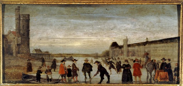 Anonymous - Patineurs sur la Seine en 1608 - P263 - Musée Carnavalet