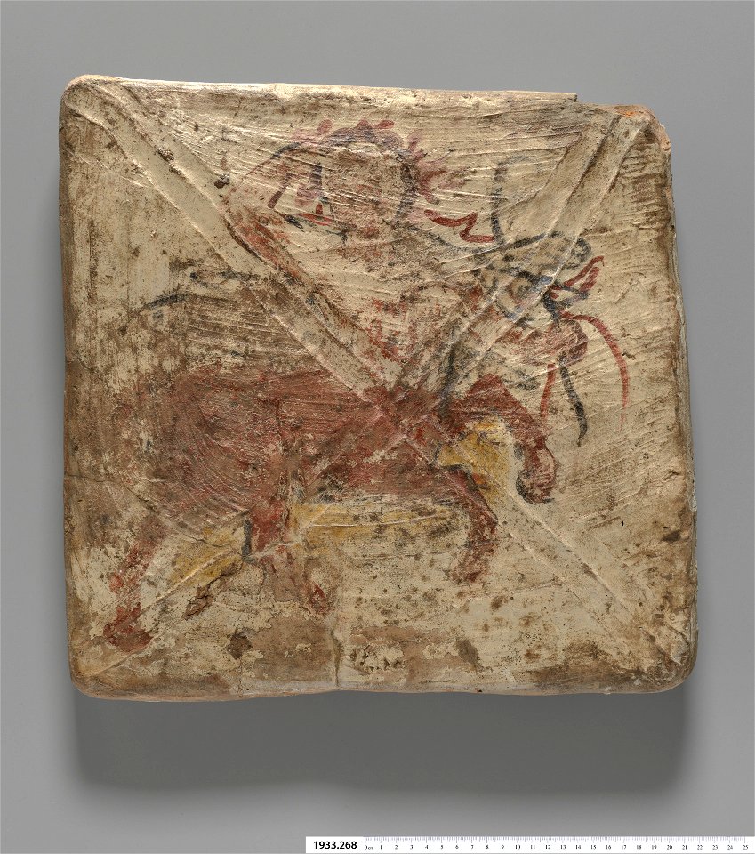 Anonymous - Painted Tile with Centaur - 1933.268 - Yale University Art Gallery