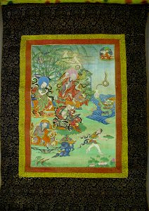 Anonymous - Painted Banner (Thangka) from a Set of Seven Honoring Gayadhara, a Sakya Pandit from India - 1923.965 - Art Institute of Chicago