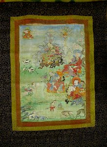 Anonymous - Painted Banner (Thangka) from a Set of Seven Honoring Gayadhara, a Sakya Pandit from India - 1923.963 - Art Institute of Chicago