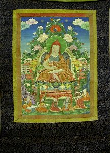 Anonymous - Painted Banner (Thangka) from a Set of Seven Honoring Gayadhara, a Sakya Pandit from India - 1923.968 - Art Institute of Chicago
