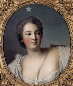 Anonymous - Portrait d'Anne-Marie de Mailly-Nesle, marquise de La Tournelle, plus tard duchesse de Châteauroux, en Point du jour - J 87 - Musée Cognacq-Jay