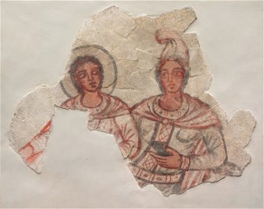 Anonymous - Painting of Mithras and Sol from the Middle Mithraeum - 1935.99 - Yale University Art Gallery