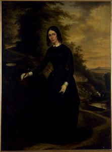 Anonymous - Portrait de Sophie Pérumon (1801-1854), en tenue d'amazone, au bois de Boulogne - P1674 - Musée Carnavalet