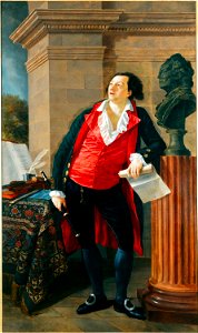 Anonymous - Portrait du citoyen Hesmart, négociant en draps et militaire, devant un buste de Gluck - P943 - Musée Carnavalet