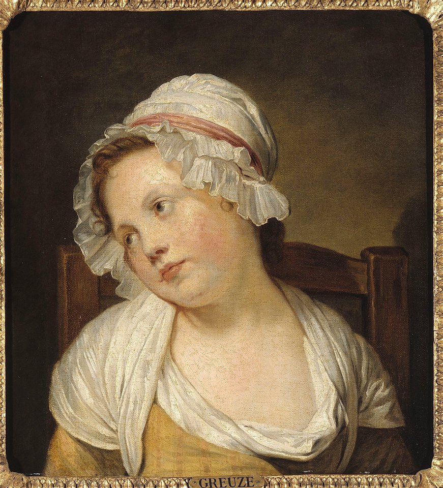Anonymous - Portrait de petite fille au bonnet blanc - J 40 - Musée Cognacq-Jay