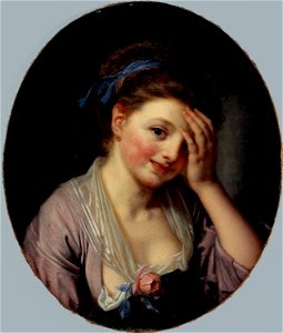 Anonymous - Portrait de jeune fille - J 49 - Musée Cognacq-Jay. Free illustration for personal and commercial use.