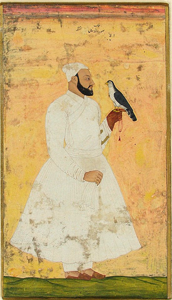 Anonymous - Portrait of Nawab Da’ud Khan with Falcon - 1924.93 - Arthur M. Sackler Museum