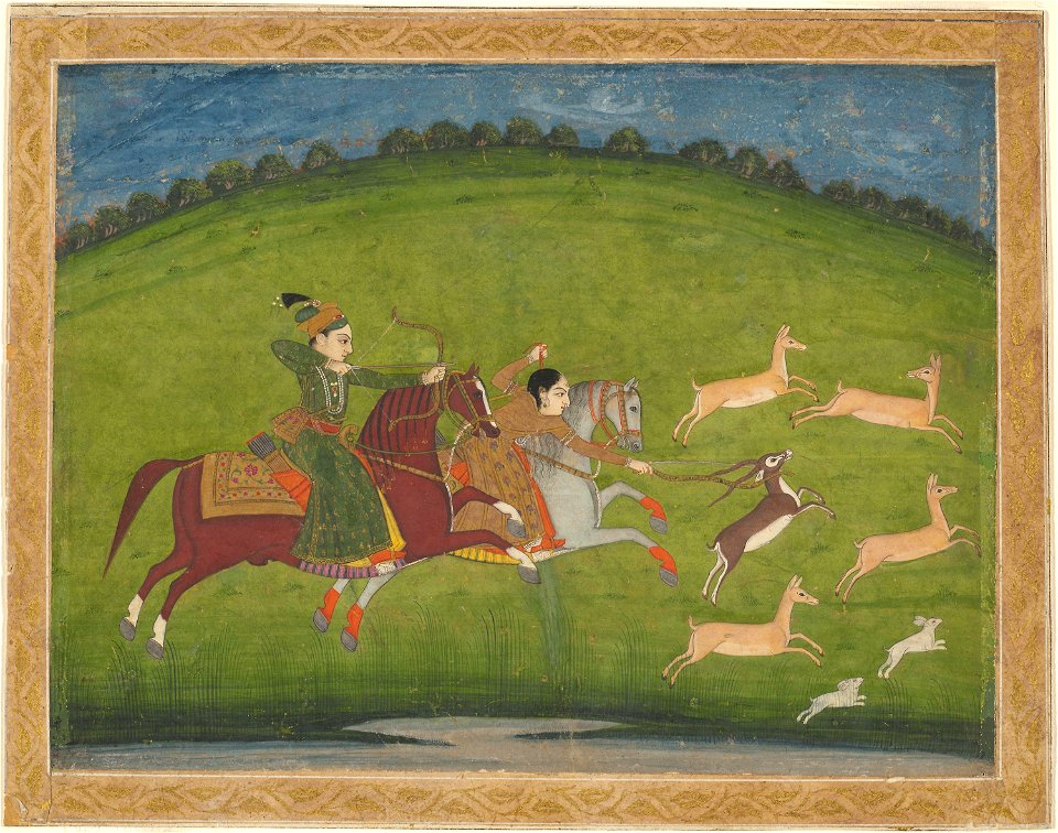 Anonymous - Prince and Princess Hunting Blackbuck - 1978.153 - Art Institute of Chicago