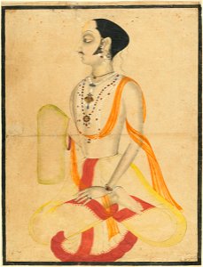 Anonymous - Portrait of Rana Amar Singh II at Worship - 2009.202.239 - Arthur M. Sackler Museum