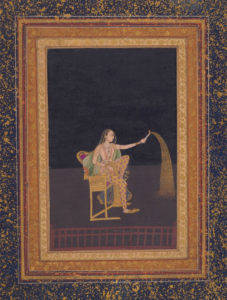 Anonymous - Princess holding a sparkler - 2001.138.64 - Yale University Art Gallery
