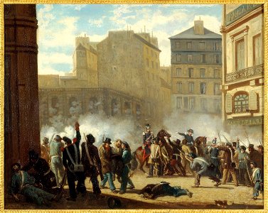 Anonymous - Prise du château d'eau, place du Palais-Royal, le 24 février 1848. Actuel 1er arrondissement. - P972 - Musée Carnavalet