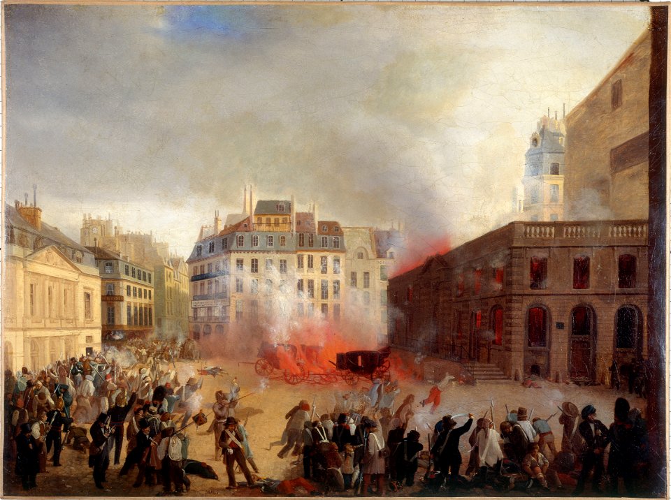 Anonymous - Prise du château d'eau, place du Palais-Royal, le 24 février 1848. - P822 - Musée Carnavalet