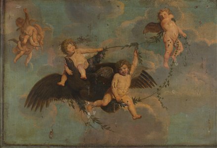 Anonymous - Putti met adelaar boven de wolken - SK-A-4707 - Rijksmuseum