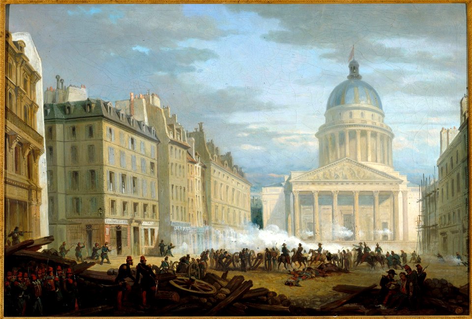 Anonymous - Prise du Panthéon, vue de la rue Soufflot, le 24 juin 1848 - P429 - Musée Carnavalet