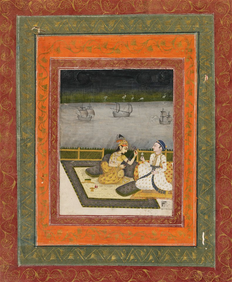Anonymous - Seated prince and prince - 2001.138.73 - Yale University Art Gallery