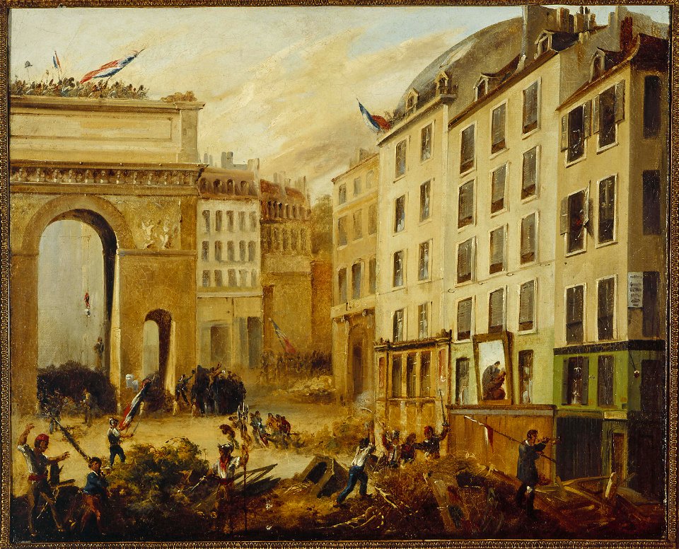 Anonymous - Scène de combat à la porte Saint-Martin, le 28 juillet 1830. - P876 - Musée Carnavalet