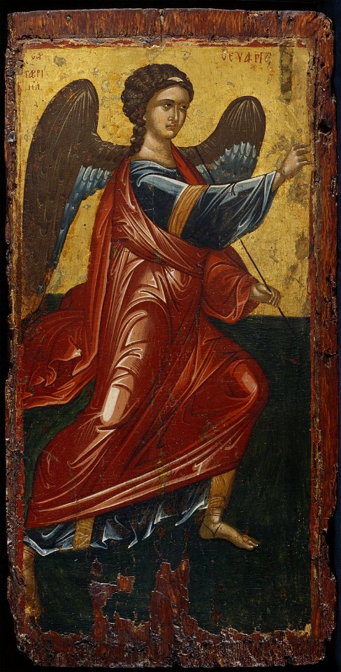Anonymous - The Archangel Gabriel, from an Annunciation scene on the King's Door of an iconostasis - 2006-482 - Princeton University Art Museum