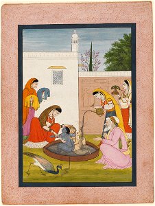 Anonymous - The Bath of Krishna and Balarama - 1971.134 - Arthur M. Sackler Museum
