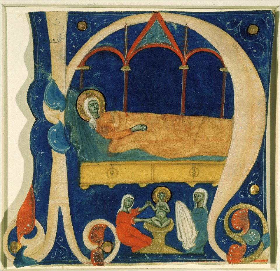 Anonymous - The Birth of the Infant Christ and Mary Lying on a Bed - 1940-15 - Albright–Knox Art Gallery