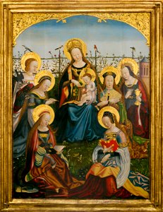 Anonymous - Triptych of the Virgin and Child with Saints - 1933.1065 - Art Institute of Chicago. Free illustration for personal and commercial use.