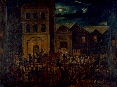 Anonymous - Transport des filles de joie du dépôt Saint-Martin à la Salpêtrière, vers 1750 - P691 - Musée Carnavalet