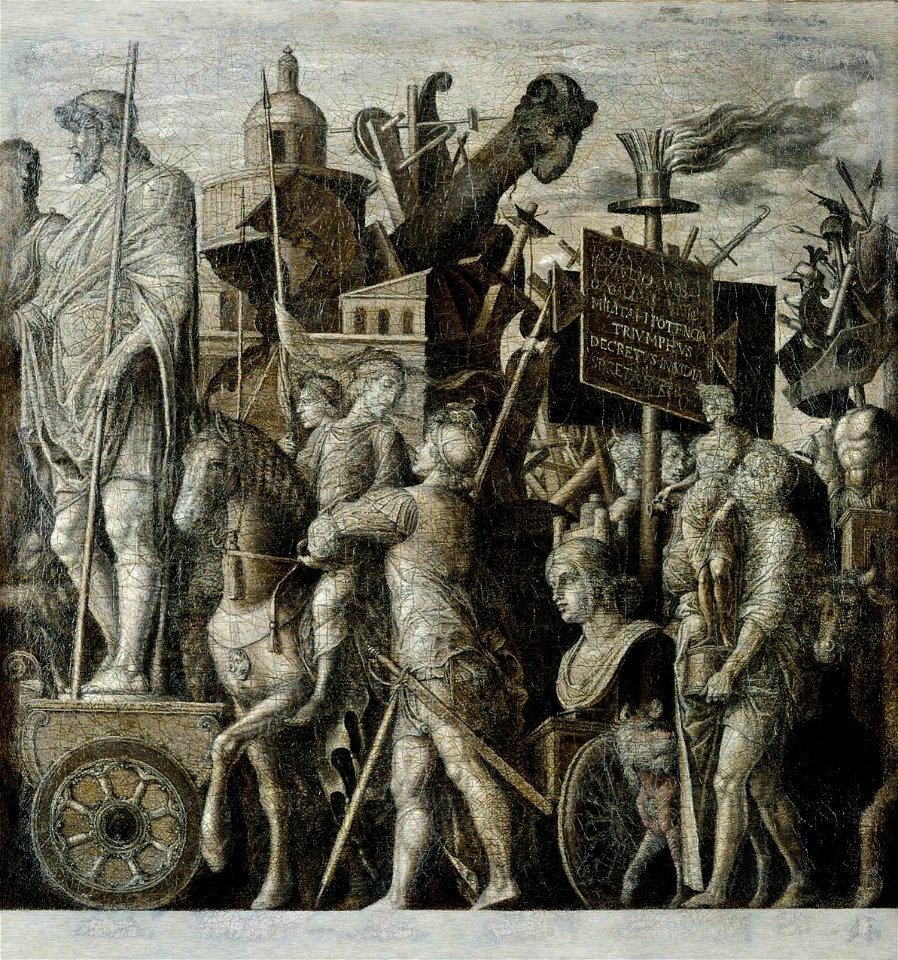 Anonymous - Triumphzug Cäsars, Götterstatuen und Belagerungsgerät - GG 298 - Kunsthistorisches Museum
