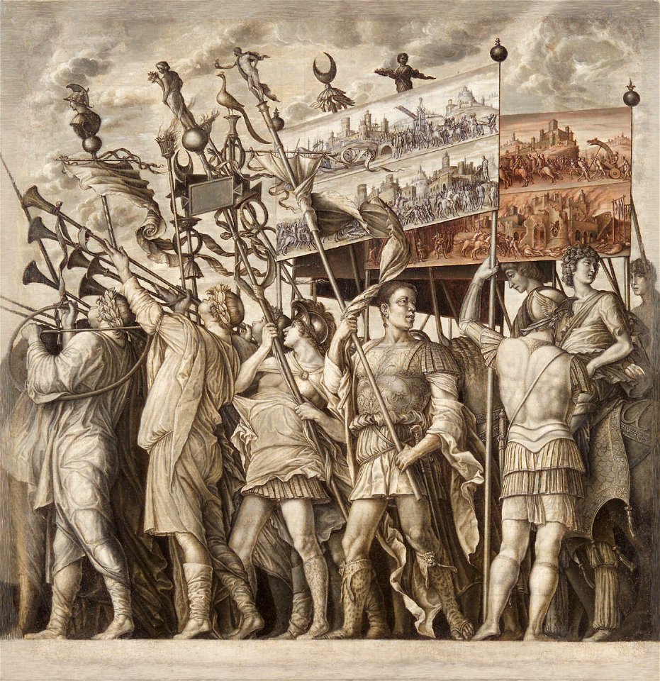 Anonymous - Triumphzug Cäsars, Tubabläser und Bannerträger - GG 297 - Kunsthistorisches Museum
