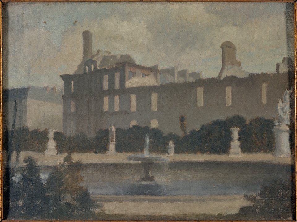Anonymous - Vue du palais des Tuileries, après l'incendie de la commune , le pavillon de Marsan et l'aile du théâtre. - P2598 - Musée Carnavalet