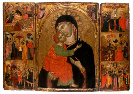 Anonymous - Triptych of the Virgin and Child with Scenes from the Life of Christ - 1968.321 - Art Institute of Chicago