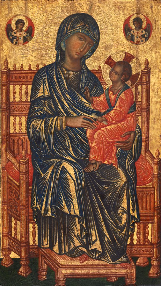 Enthroned Madonna and Child A16760