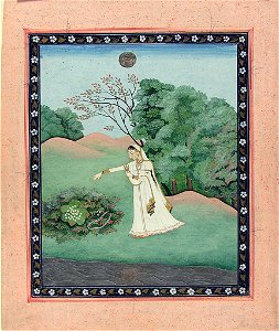 Anonymous - Vipralabdha Nayika Casts off Her Jewelry into a Bed of Flowers - 1974.110 - Arthur M. Sackler Museum