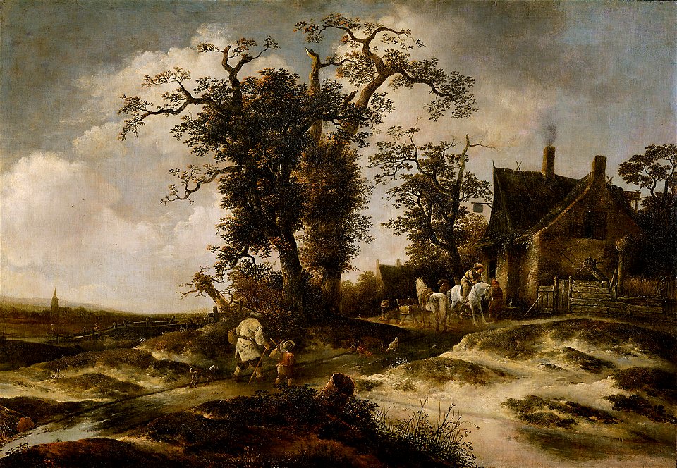 Anonymous - Vor dem Gasthaus am Dünenrand - GG 6235 - Kunsthistorisches Museum