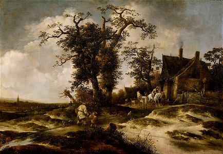 Anonymous - Vor dem Gasthaus am Dünenrand - GG 6235 - Kunsthistorisches Museum