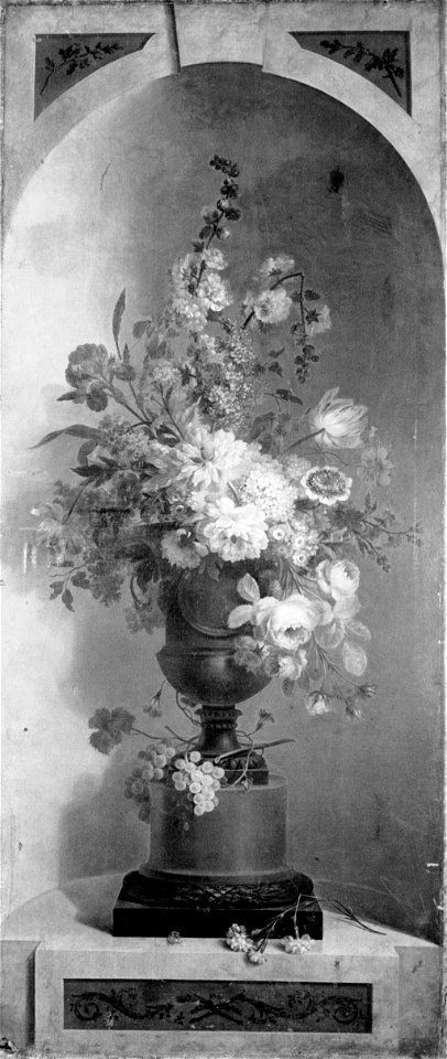 Anonymous - Wanddecoratie met bloemenvaas - SA 38125 - Amsterdam Museum