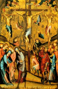 14th-century unknown painters - Crucifixion - WGA23665. Free illustration for personal and commercial use.