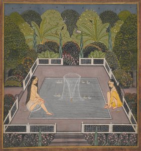 Anonymous - Women by a Garden Pool - 2001.138.24 - Yale University Art Gallery
