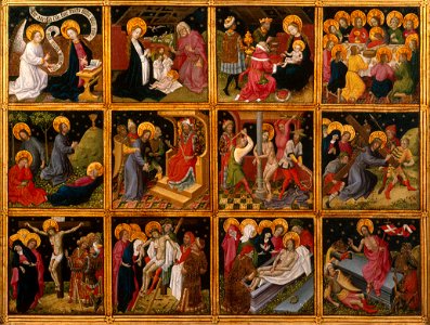 12-scenes-from-life-of-Christ-Cologne. Free illustration for personal and commercial use.