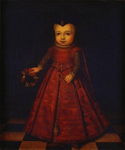 Anonymous, 17th century - Portrait of a Young Girl in a Red Dress - RCIN 406387 - Royal Collection