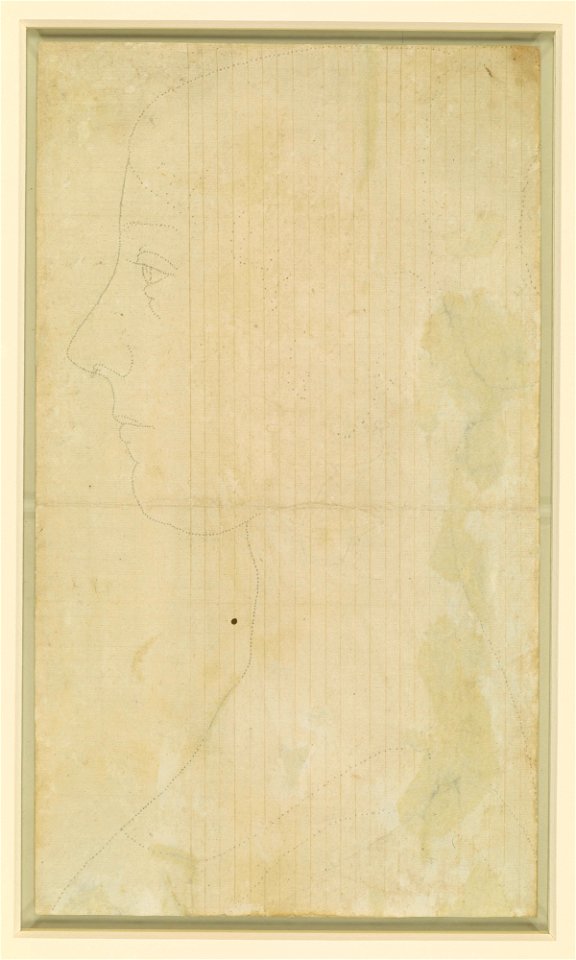 Anonymous Florentine, 15th century - RCIN 912808, v, A cartoon of the head and shoulders of a woman in profile c.1470-1500