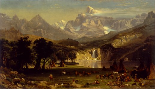 Anonymous, after Albert Bierstadt - The Rocky Mountains, Lander's Peak. Free illustration for personal and commercial use.