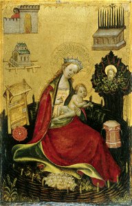 15th-century unknown painters - Virgin and Child in a Garden - WGA23768. Free illustration for personal and commercial use.