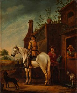 Anonymous, A Horseman in front of a Tavern, Museum Boijmans Van Beuningen